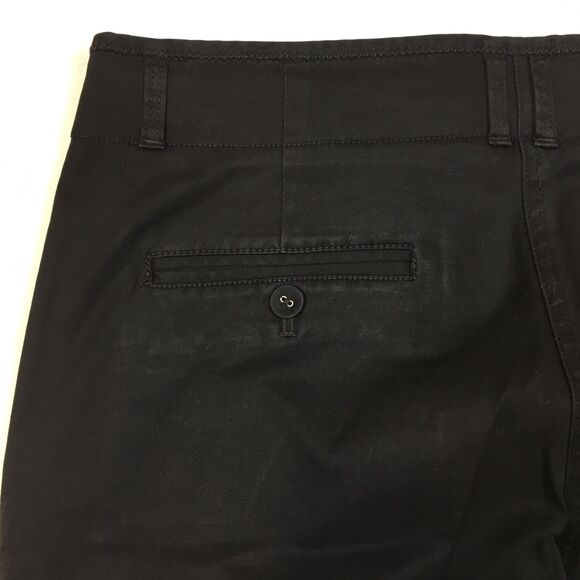 Talbots Womens 6 Signature Slim Straight Leg Ankle Pants Black Cotton Stretch - Picture 14 of 14